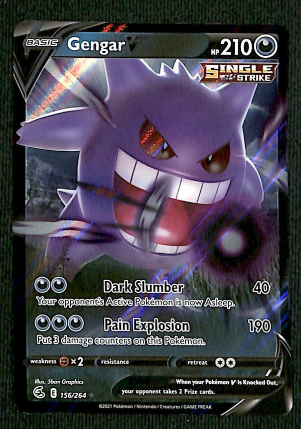 Gengar V Fusion Strikes 156/264, NM Pokemon Card