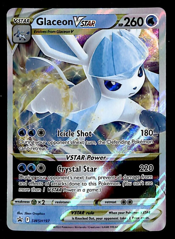 Glaceon Vstar Black Star Promo SWSH 197, NM Pokemon Card