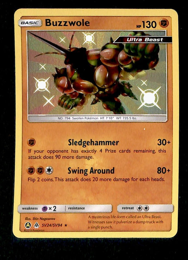 Buzzwole Shiny Vault Hidden Fates SV24/SV94, NM Pokemon Card
