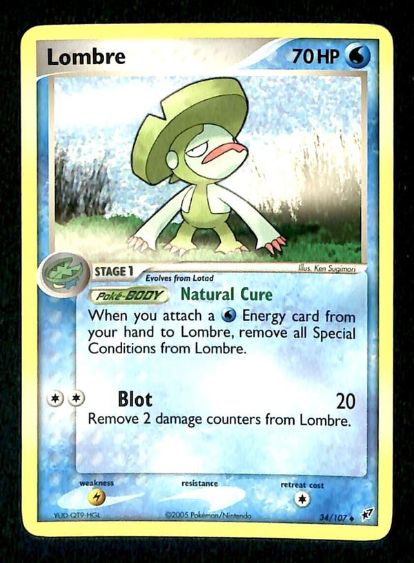 Lombre EX Deoxy NM, 34/107 Pokemon Card