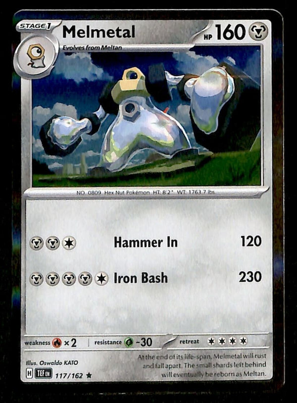 Melmetal Holo Stellar Crown 104/142, NM Pokemon Card