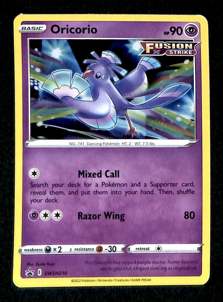 Oricorio Holo Black Star Promo SWSH210, NM Pokemon Card