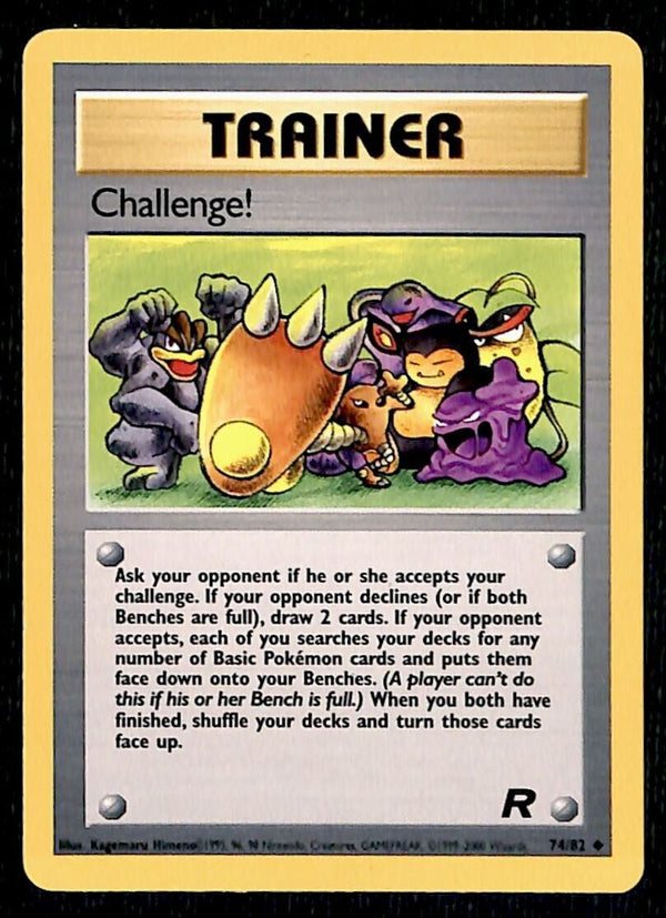 Challenge! Team Rocket EX, 74/82 Pokemon Card.