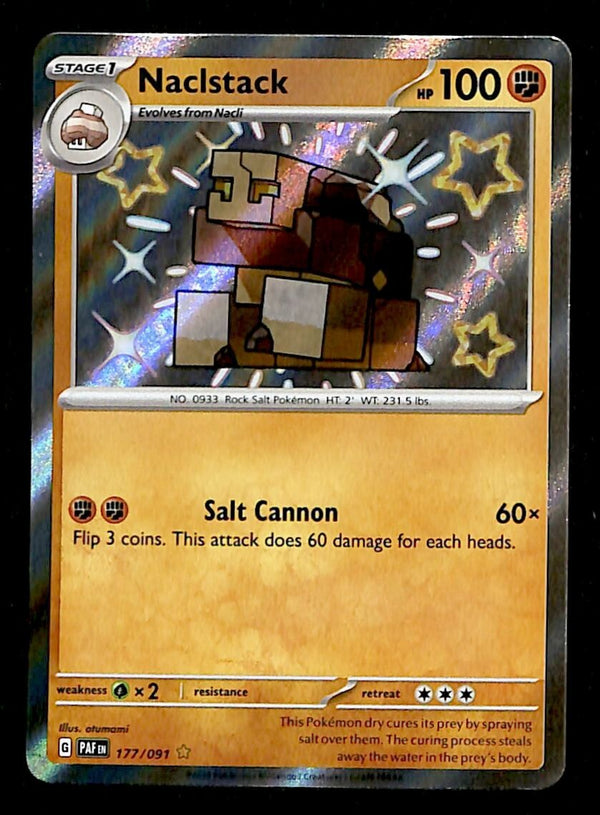 Shiny Naclstack Paldean Fates 177/091, NM Pokemon Card