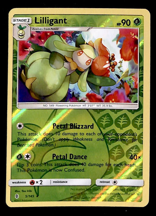 Lilligant Reverse Holo Guardians Rising 5/145, EX Pokemon Card