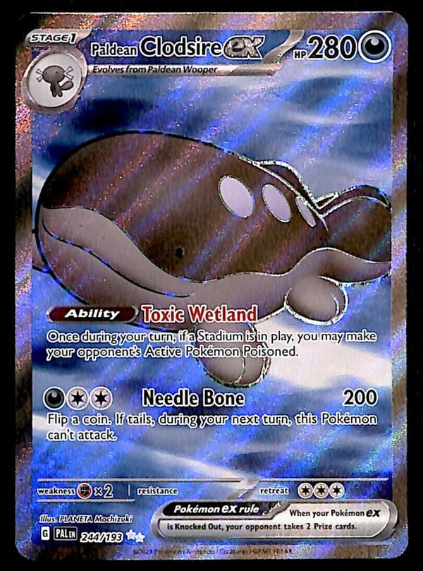 Paldean Clodsire ex Full Art Rare Paldea Evolved 244/193, NM Pokemon C Paldean Clodsire ex Full Art Rare Paldea Evolved 244/193, NM Pokemon C