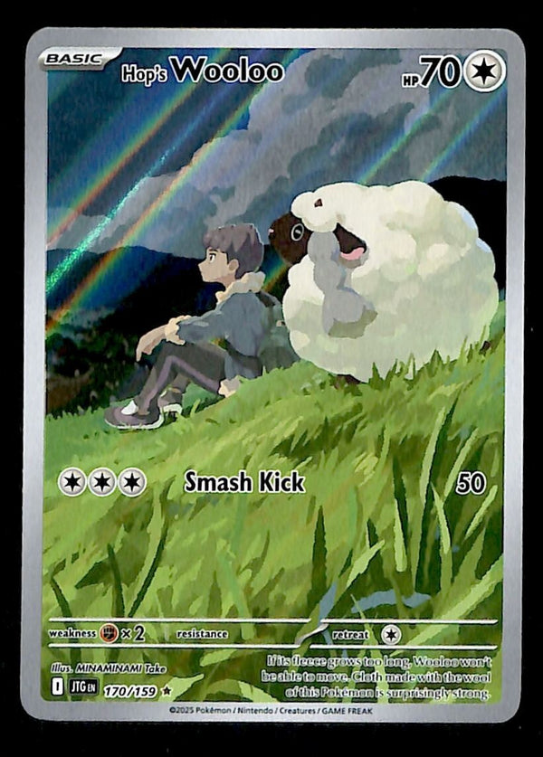 Hops Wooloo Illustration Rare Journey Together 170/159, NM Pokemon Card