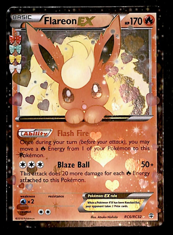 Flareon EX Full Art Radiant Collection Generations RC6/RC32, EX Pokemon Card
