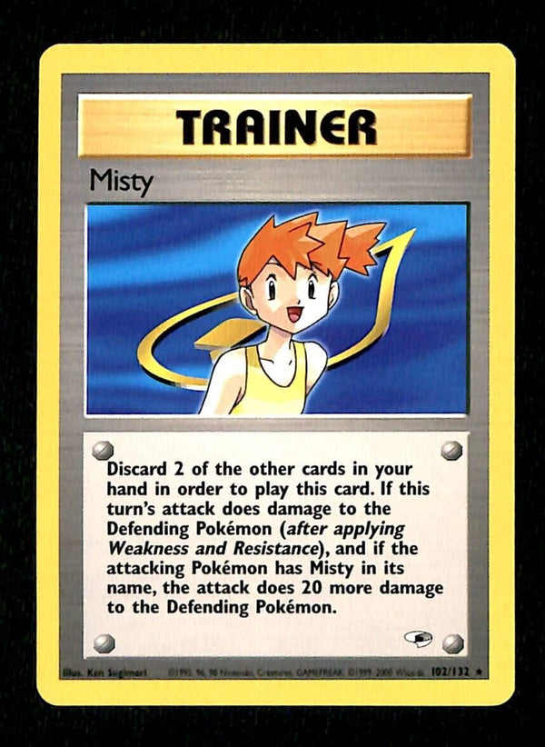 Misty Gym Heroes NM, 102/132 Pokemon Card.