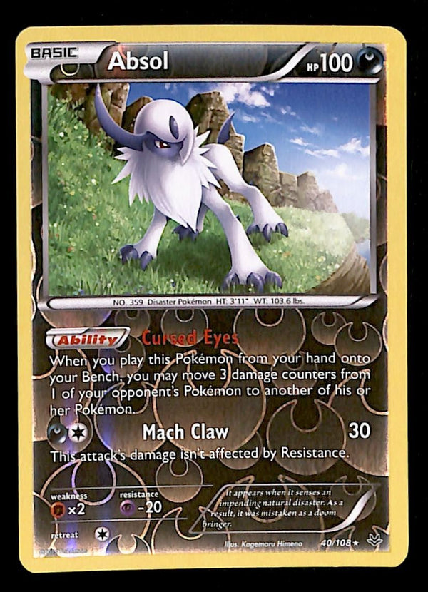 Absol Reverse Holo Roaring Skies Reverse Holo 40/108, EX Pokemon Card