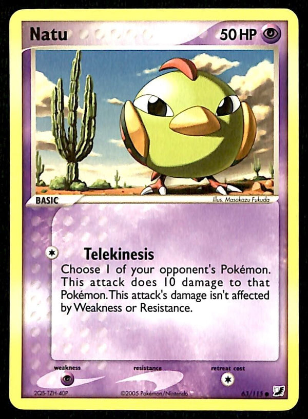 Natu Unseen Forces NM, 63/115 Pokemon Card Natu Unseen Forces NM, 63/115 Pokemon Card