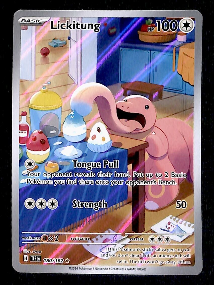 Lickitung Illustrator Rare Temporal Forces 180/162, NM Pokemon Card