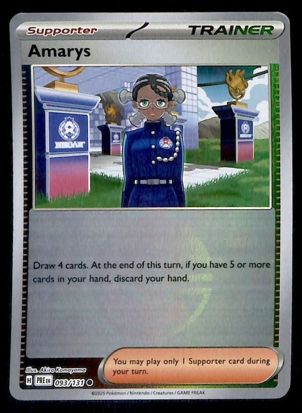 Amarys Pokemon Prismatic Evoloutions 093/131, NM Pokemon Card
