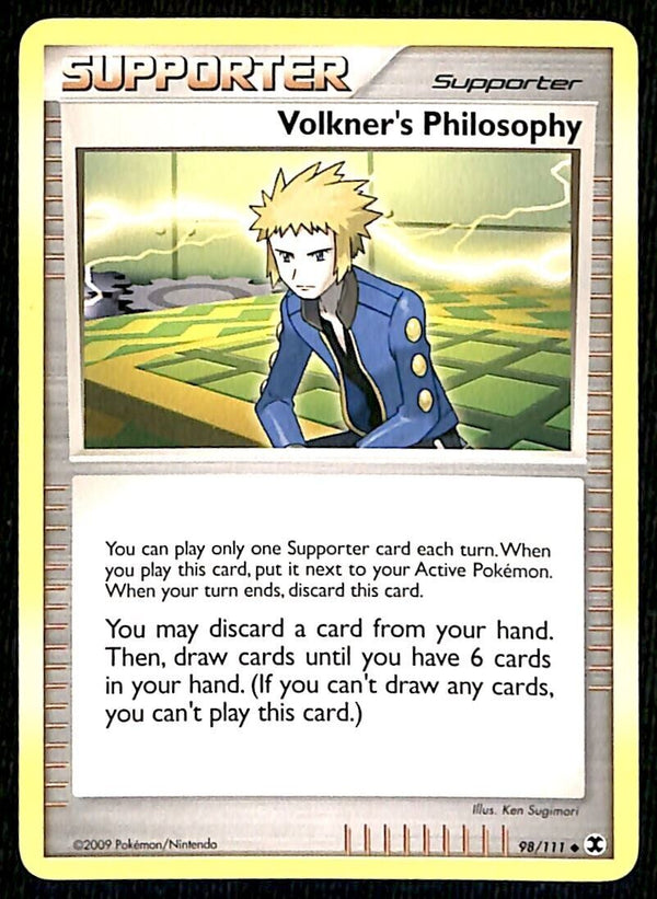 Volkners Philosophy Rising Rivals EX, 98/111 Pokemon Card