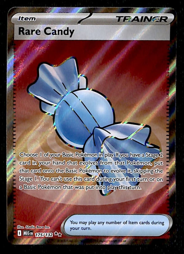 Rare Candy Full Art Mega Evolution MEG 175/132, NM Pokemon Card