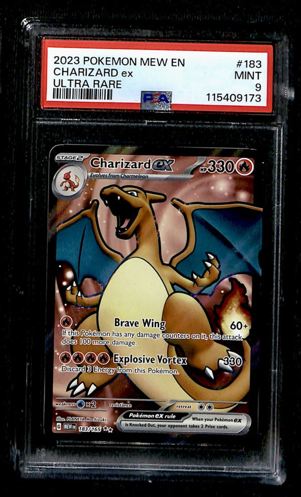 Charizard ex Full Art 151 183/165, PSA 9 Pokemon Card