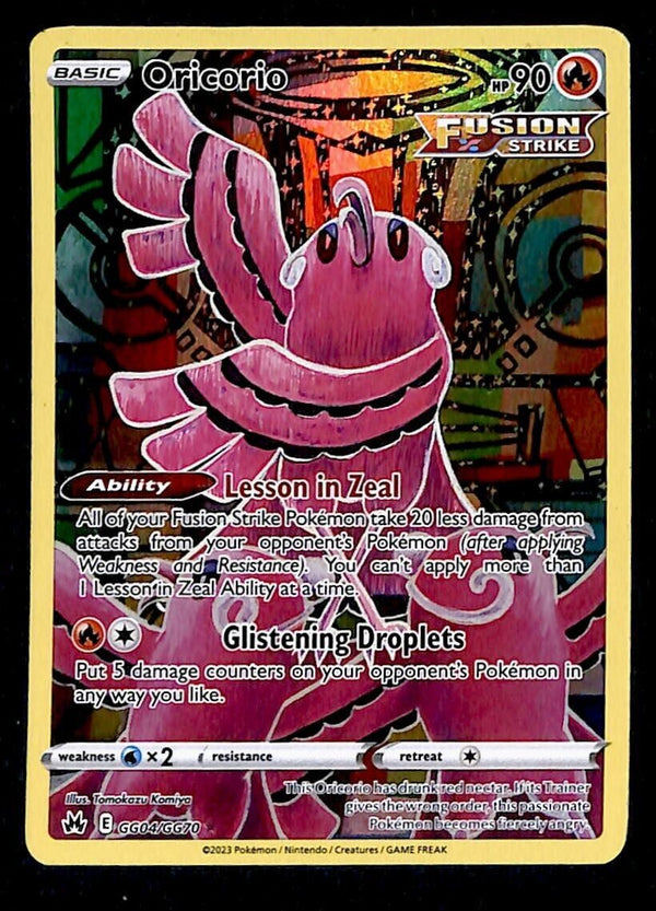 Oricorio Galarian Gallery Ultra Rare Crown Zenith GG04/GG70, NM Pokemon Card