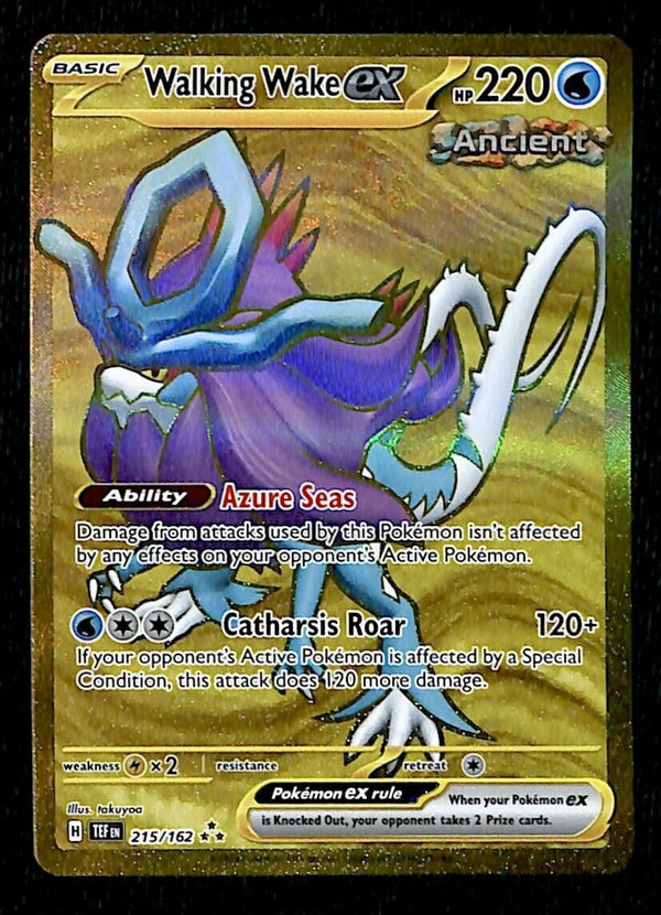 Walking Wake EX Gold Card Temporal Forces 215/162, NM Pokemon Card