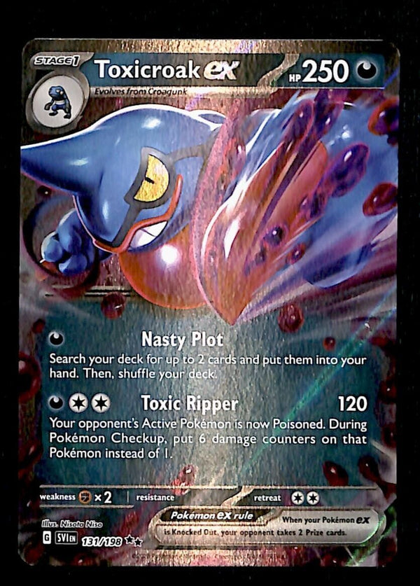 Toxicroak EX Ultra Rare Scarlet & Violet Bae 131/198, NM Pokemon Card Toxicroak EX Ultra Rare Scarlet & Violet Bae 131/198, NM Pokemon Card