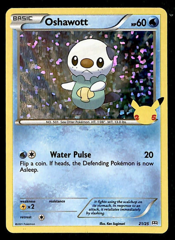 Oshawott Holo McDonalds 25th Anniversary 21/25, NM Pokemon Card