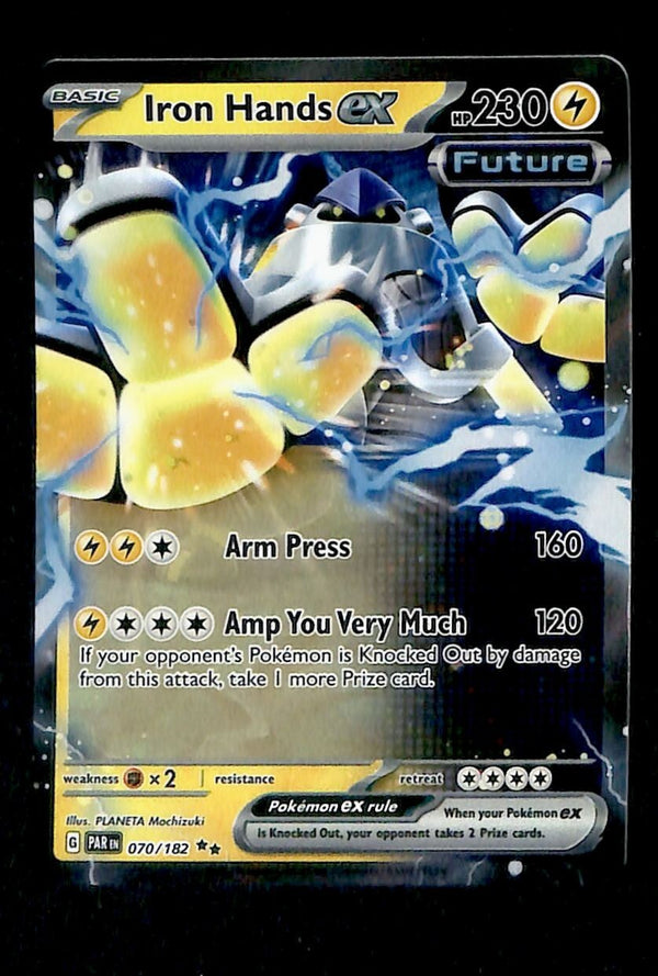 Iron Hands ex Ultra Rare Paradox Rift 070/182, NM Pokemon Card