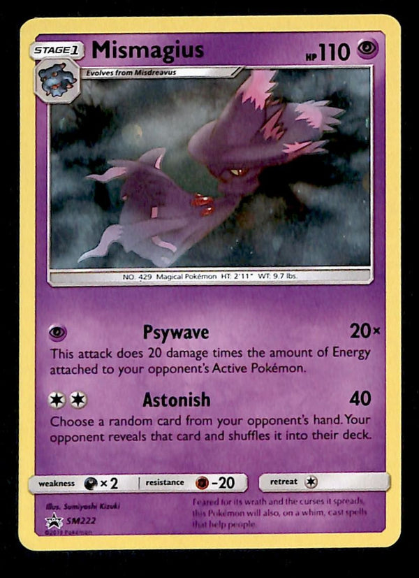 Mismagius Holo Black Star Promo SM222, NM Pokemon Card