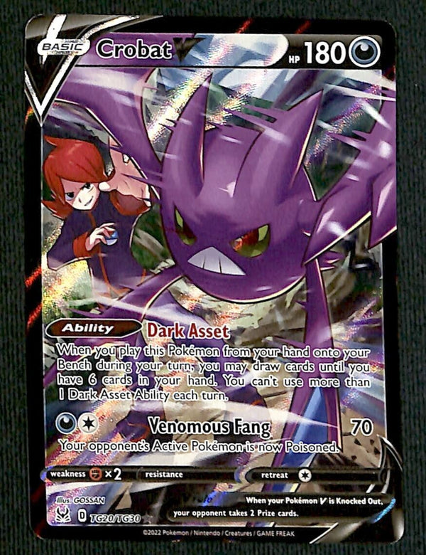 Crobat V Trainer Gallery Lost Origin TG20/TG30, NM Pokemon Card