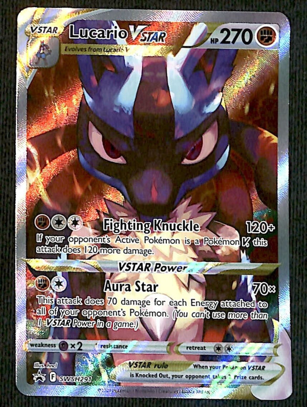 Lucario Vstar Promo SWSH291, NM Pokemon Card