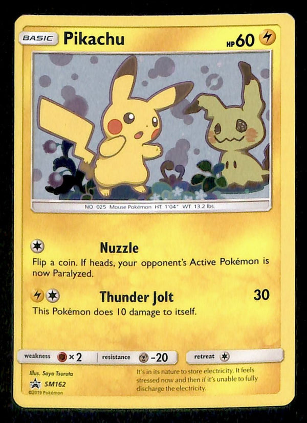 Pikachu Holo Black Star Promo SM162, NM Pokemon Card