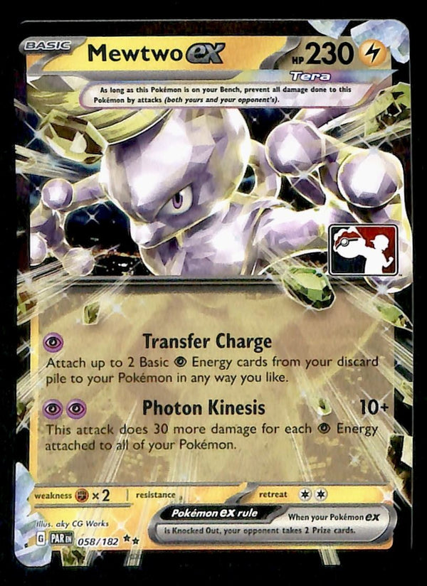 Mewtwo ex Play! Stamped Paradox Rift 058/182,NM Pokemon Card