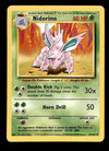 Nidorino Base Set 1999 Unlimited Print VG, 37/102 Pokemon Card.