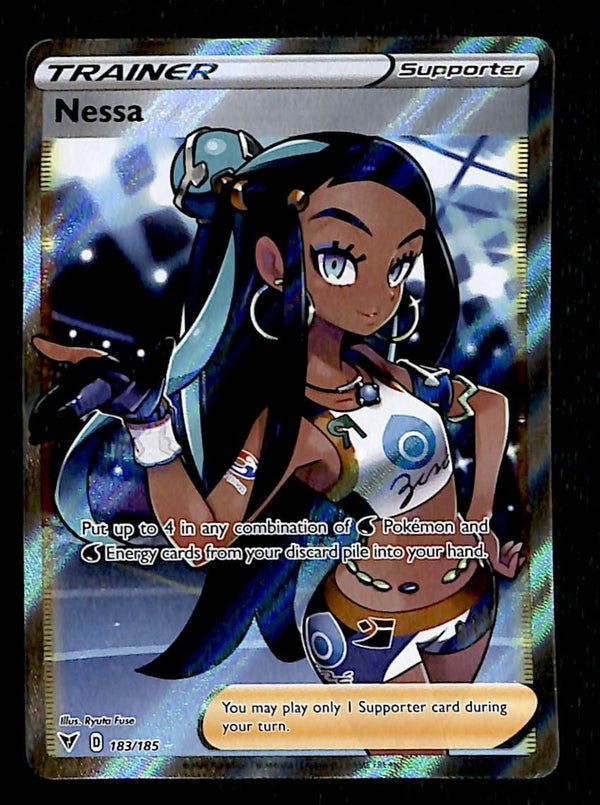 Nessa Full Art Trainer Vivid Voltage 183/185, NM Pokemon Card