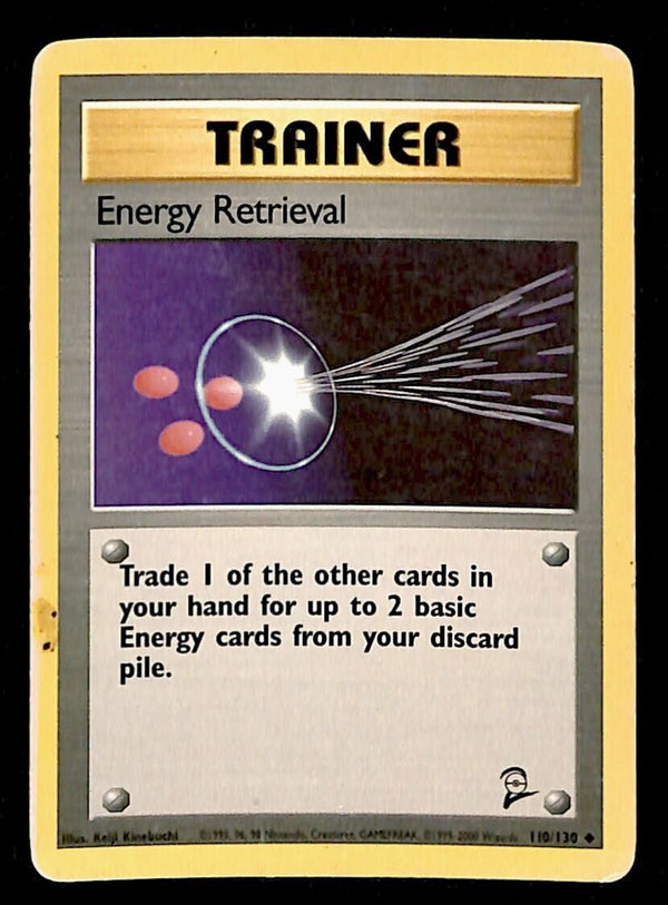 Energy Retrieval Base Set 2 VG, 110/130 Pokemon Card