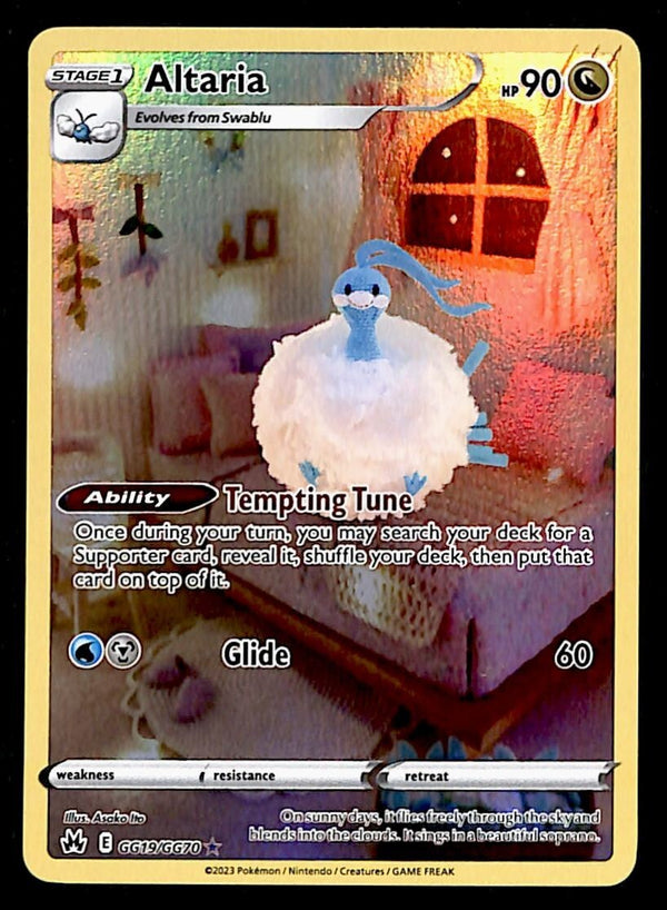 Altaria Gallarian Gallery Crown Zenith GG19/GG70, NM Pokemon Card