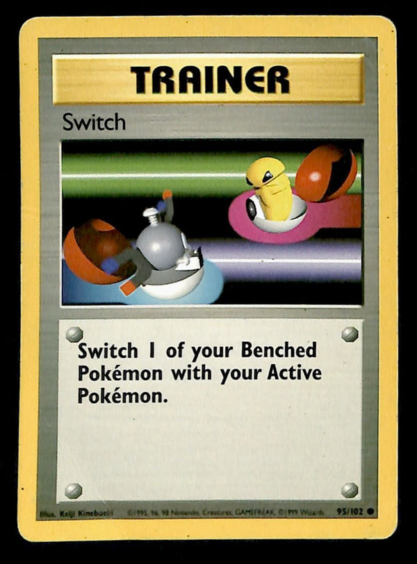 Switch Base Set 1999 Unlimited VG, 95/102 Pokemon Card.