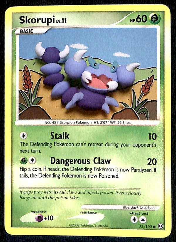 Skorupi Stormfront NM, 73/100 Pokemon Card Skorupi Stormfront NM, 73/100 Pokemon Card