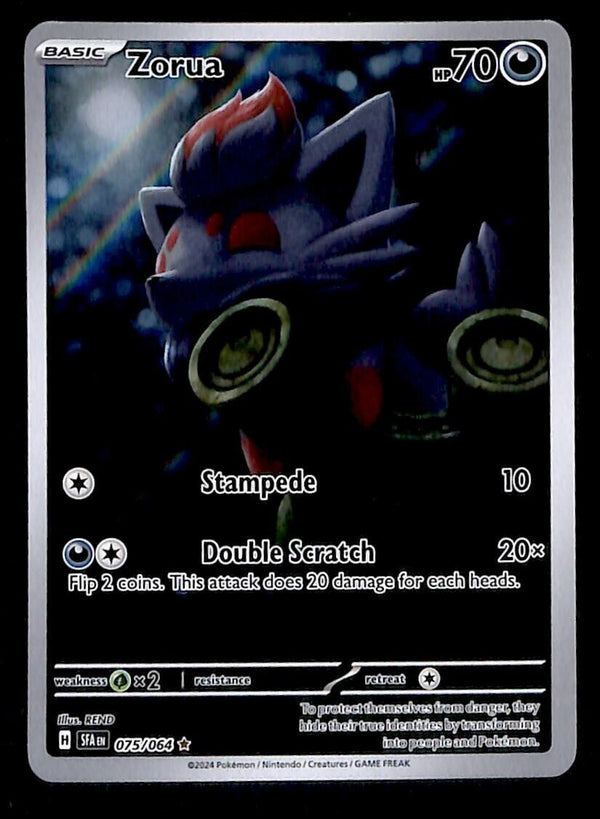 Zorua Full Art Illustration Rare Shrouded Fable 075/064, NM Pokemon Ca Zorua Full Art Illustration Rare Shrouded Fable 075/064, NM Pokemon Ca