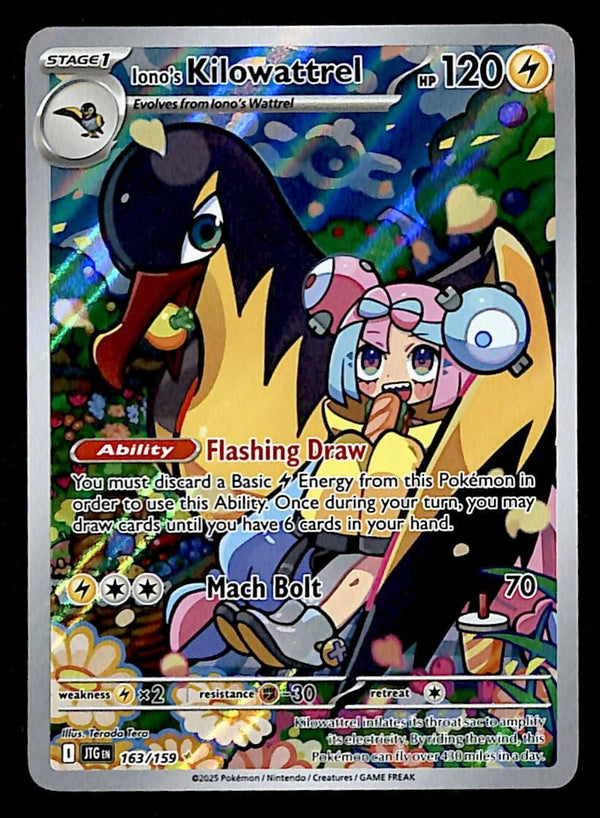Kilowattrel Illerstration Rare Journey Together 163/159, NM Pokemon Card