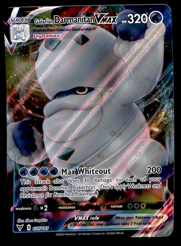 Galarian Darmanitan Vmax Vivid Voltage 037/185, NM Pokemon Card