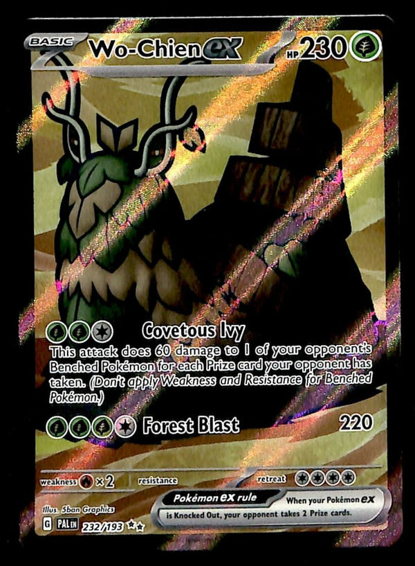 Wo-Chien ex Full Art Paldea Evolved 232/193, NM Pokemon Card