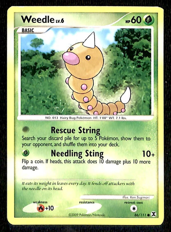 Weedle Rising Rivals EX, 86/111 Pokemon Card