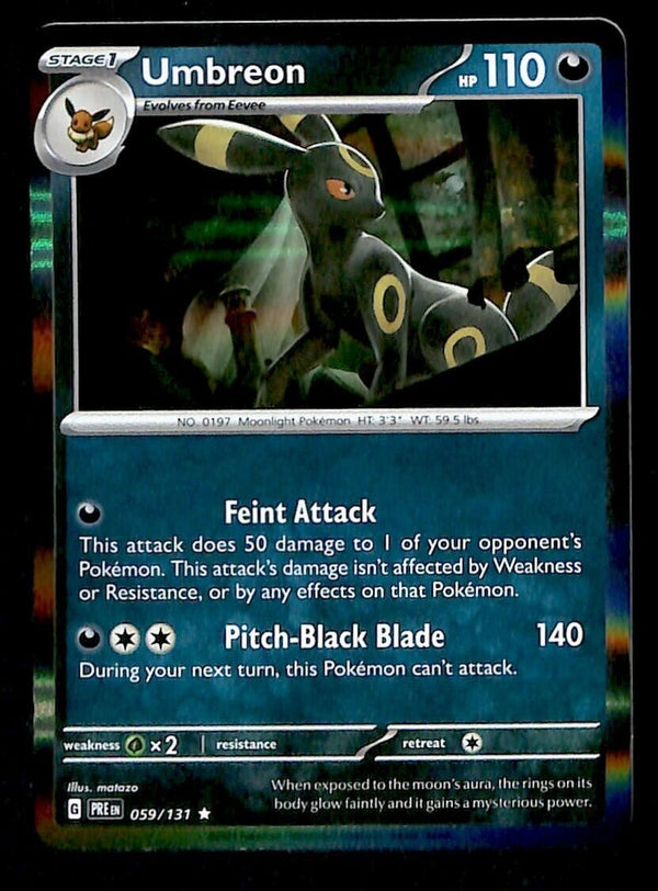 Umbreon Holo Prismatic Evoloutions 059/131, NM Pokemon Card Umbreon Holo Prismatic Evoloutions 059/131, NM Pokemon Card