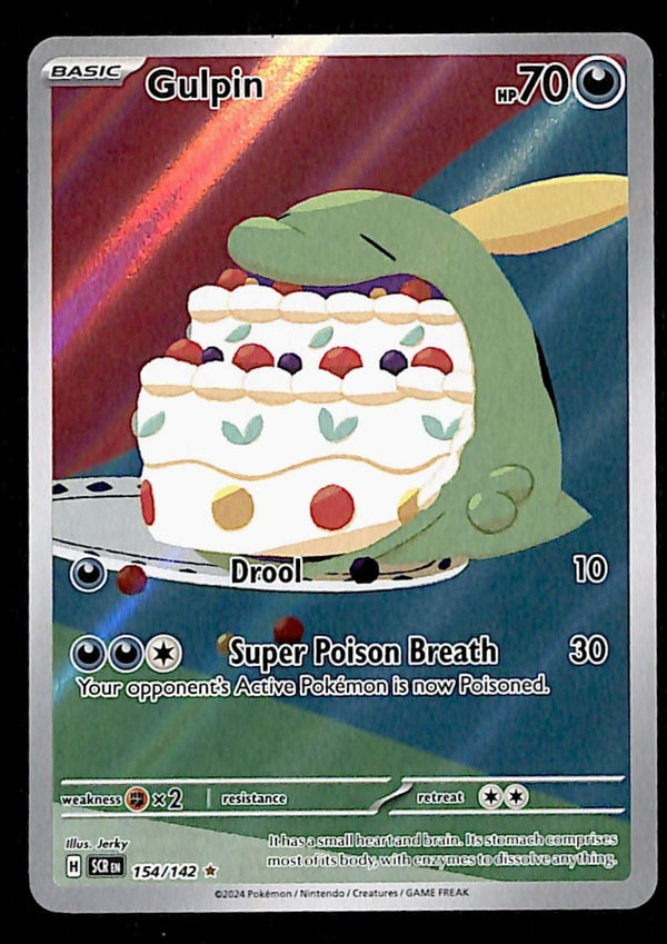Gulpin Illustration Rare Stellar Crown 154/142, NM Pokemon Card