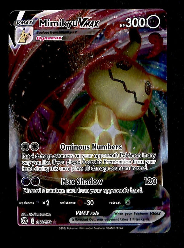 Mimikyu Vmax Brilliant Stars 069/172, NM Pokemon Card