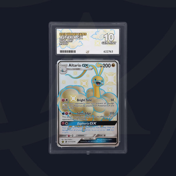 Altaria GX Full Art Hidden Fates SV77/SV94, ACE 10 Pokemon Card