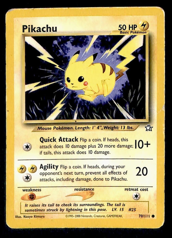 Pikachu Neo Genesis 70/111, HP Pokemon Card