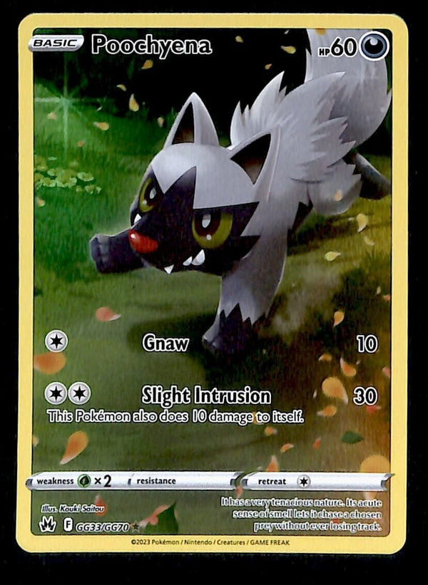 Poochyena Galarian Gallery Crown Zenith GG33/GG70, NM Pokemon Card Poochyena Galarian Gallery Crown Zenith GG33/GG70, NM Pokemon Card