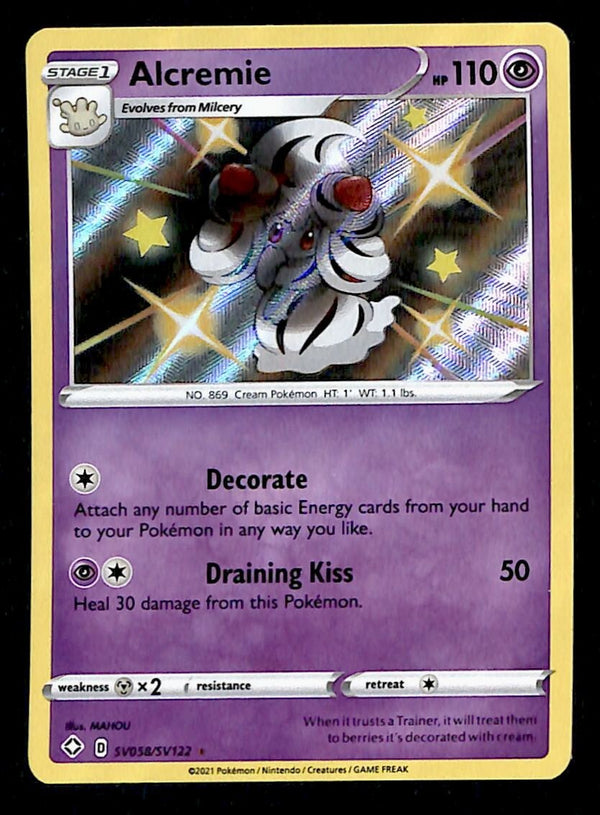 Alcremie Shiny Vault Shining Fates SV058/SV122, NM Pokemon Card