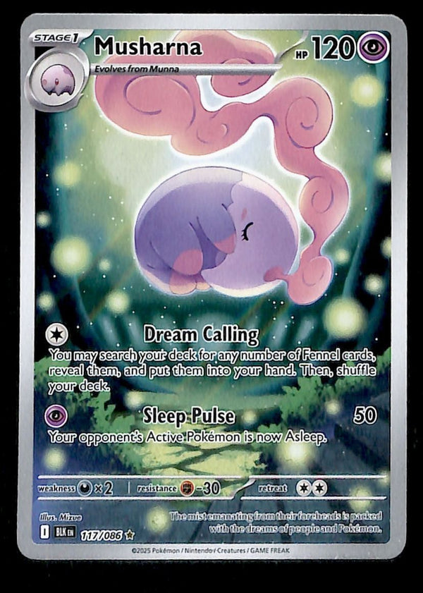 Musharna Black Bolt 117/086, NM Pokemon Card