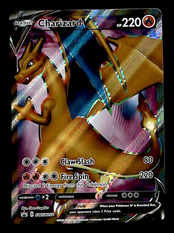 Charizard V Full Art Black Star Promo SWSH050, NM Pokemon Card